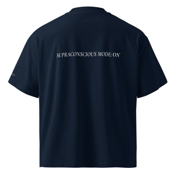 Unisex organic oversized high neck t shirt french navy back 6867a31611c54 jpg