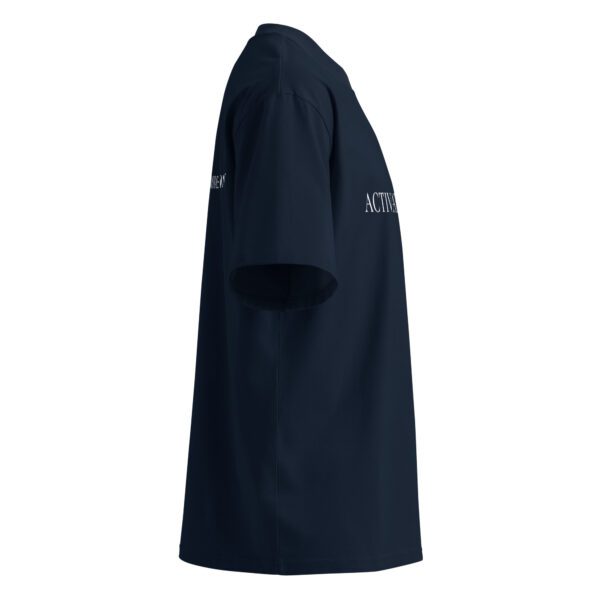 Unisex organic oversized high neck t shirt french navy right 6867a31611ded jpg